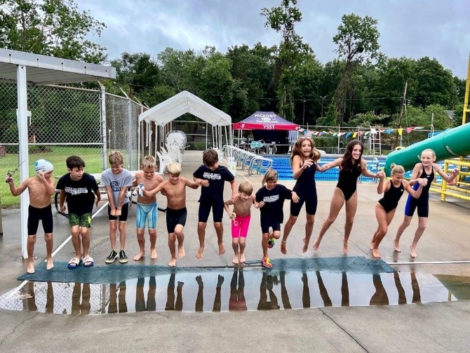 swimmers outside