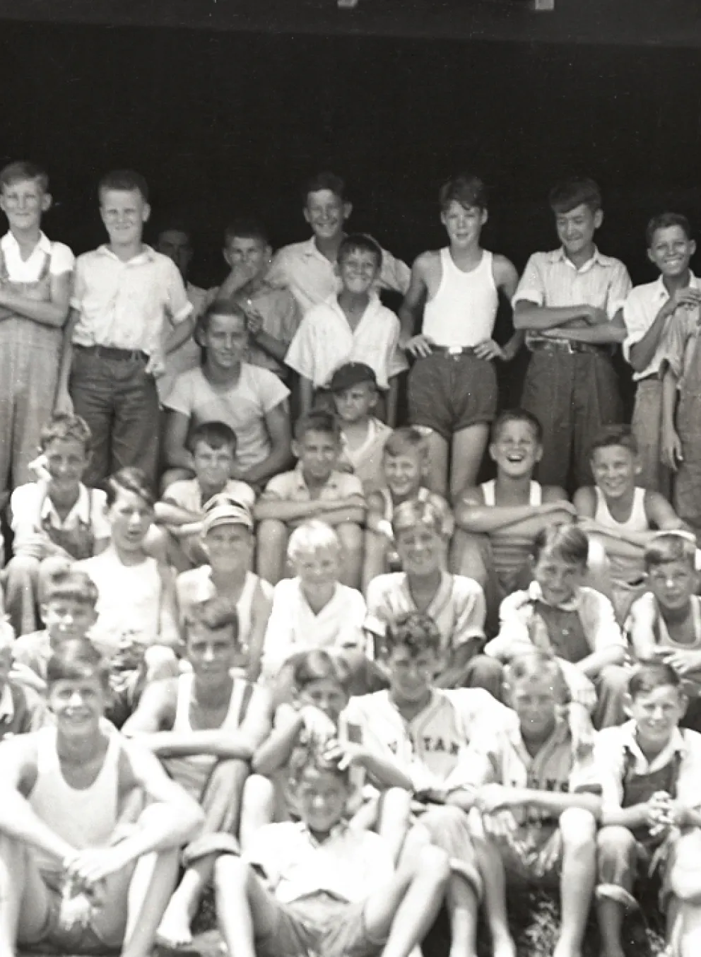 Historical pictures of boys at Camp Hanes