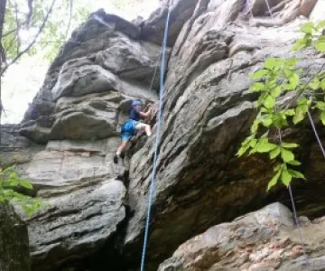 Mountain climber at Camp Hanes