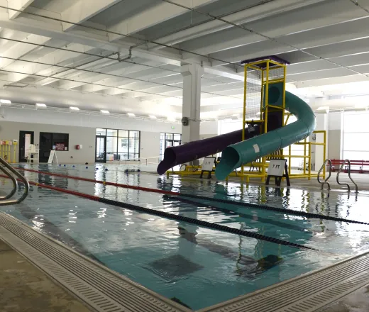 Jerry Long Family YMCA program pool slide